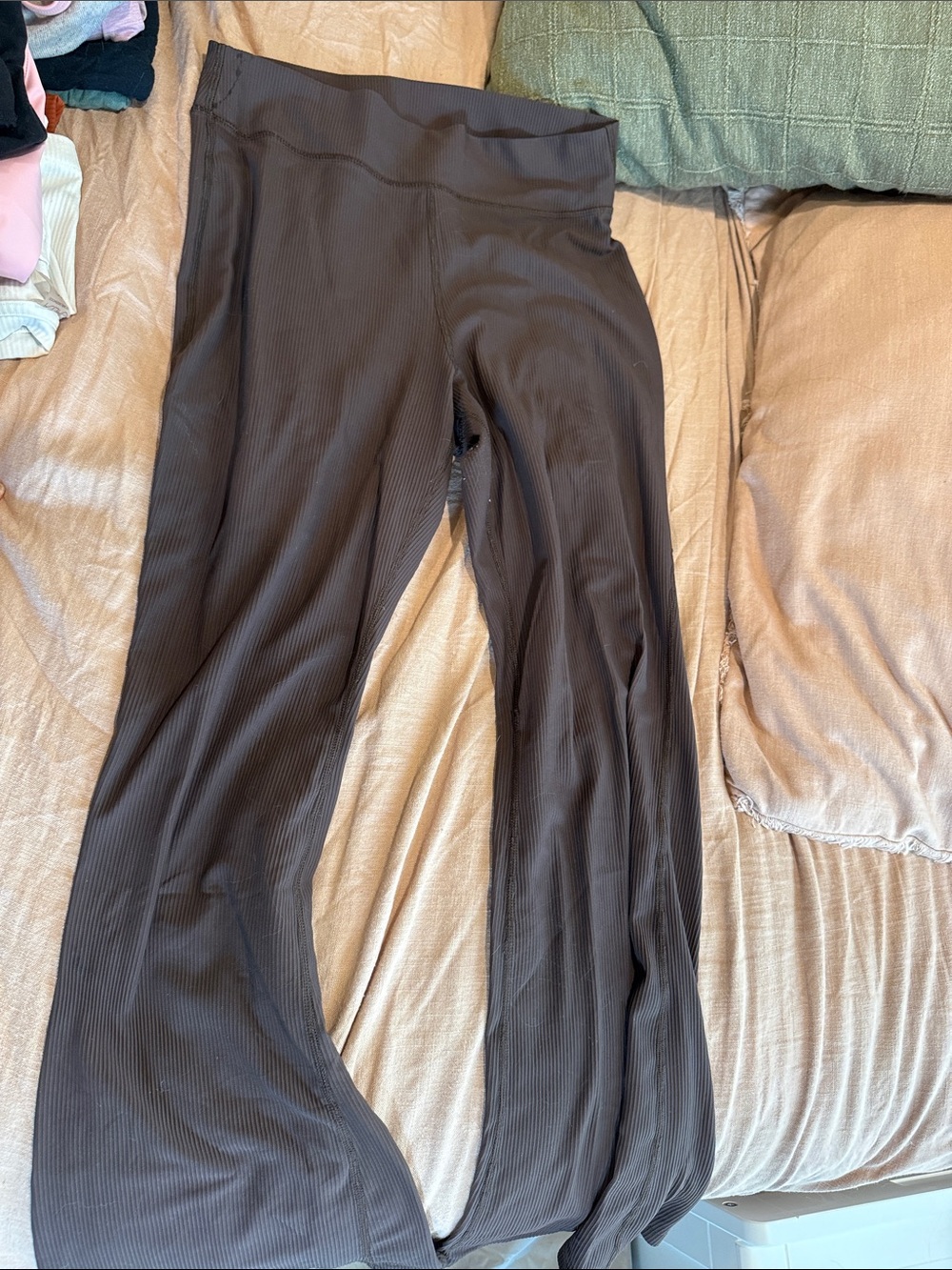 Old Navy Women's Dark Brown Ribbed Bootcut Pants